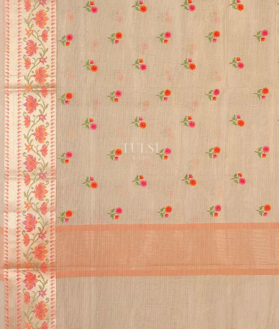 Beige Kota Cotton Saree T5667514