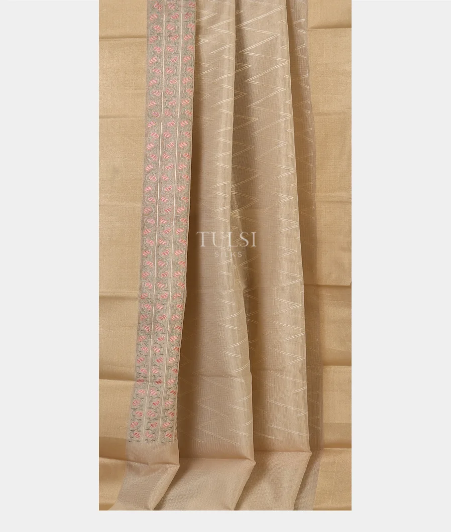 Beige Kota Cotton Saree T5667482