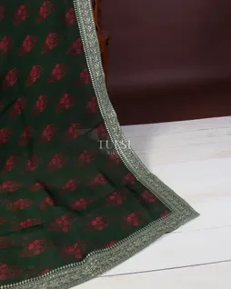 Green Kora Organza Embroidery Saree T5553514