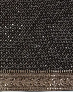 Black Kora Organza Embroidery Saree T5553463