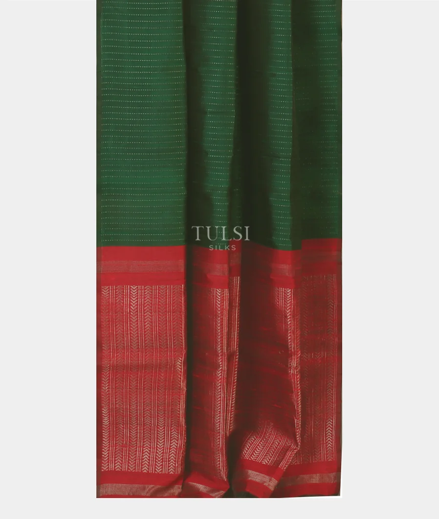 Green Woven Raw Silk Saree T5640122