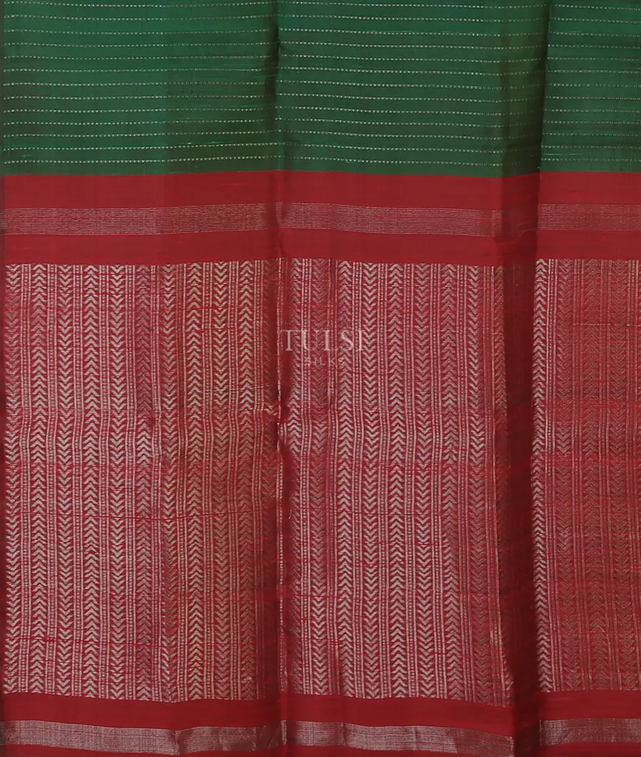 Green Woven Raw Silk Saree T5640124