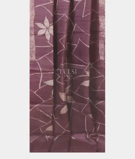 Purple Tussar Printed Saree T5653002