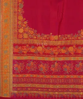 Purple Pink Kashmir Kani Silk Saree T5565164