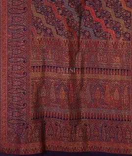 Purple Kashmir Kani Silk Saree T5542194