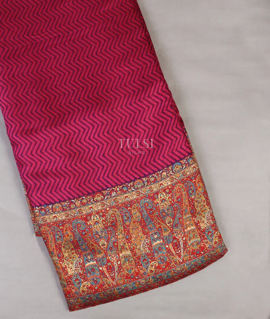 Purple Kashmir Kani Silk Saree T554230-image