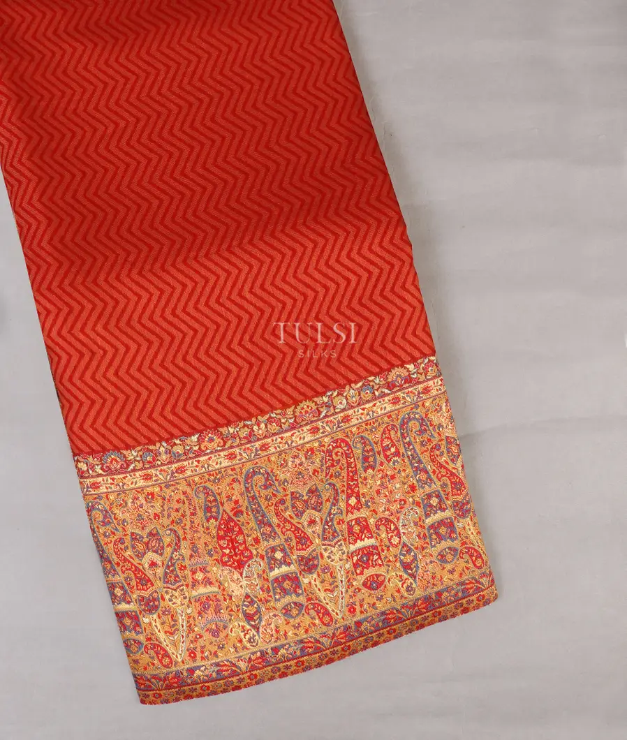 Red Kashmir Kani Silk Saree T554228-image