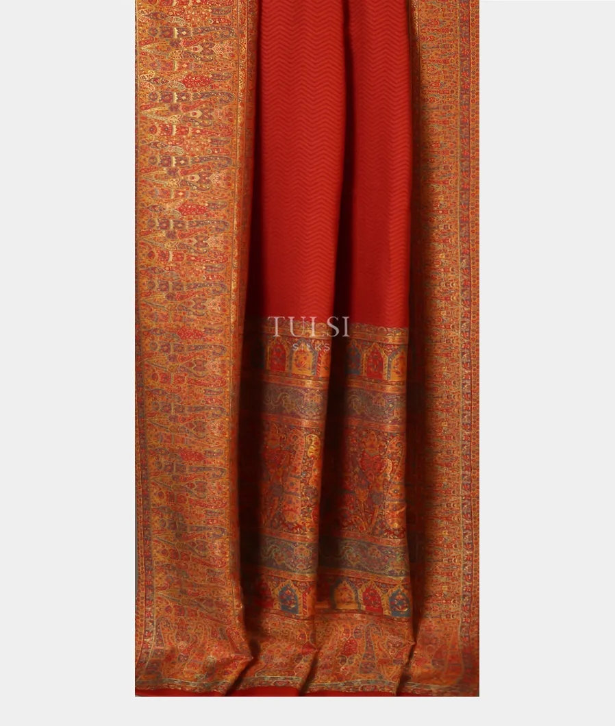 Red Kashmir Kani Silk Saree T5542282