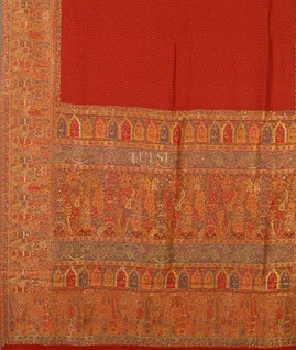 Red Kashmir Kani Silk Saree T5542284