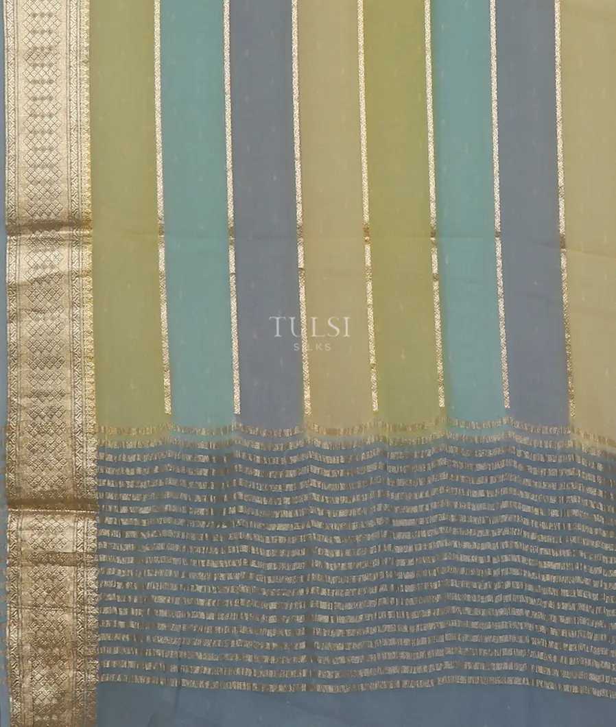 Multicolour Georgette Silk Saree T4483354