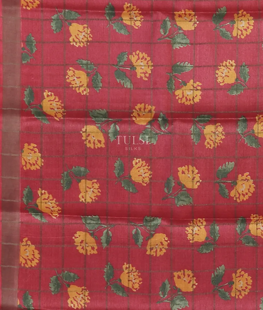 Green Woven Tussar Saree T5223633