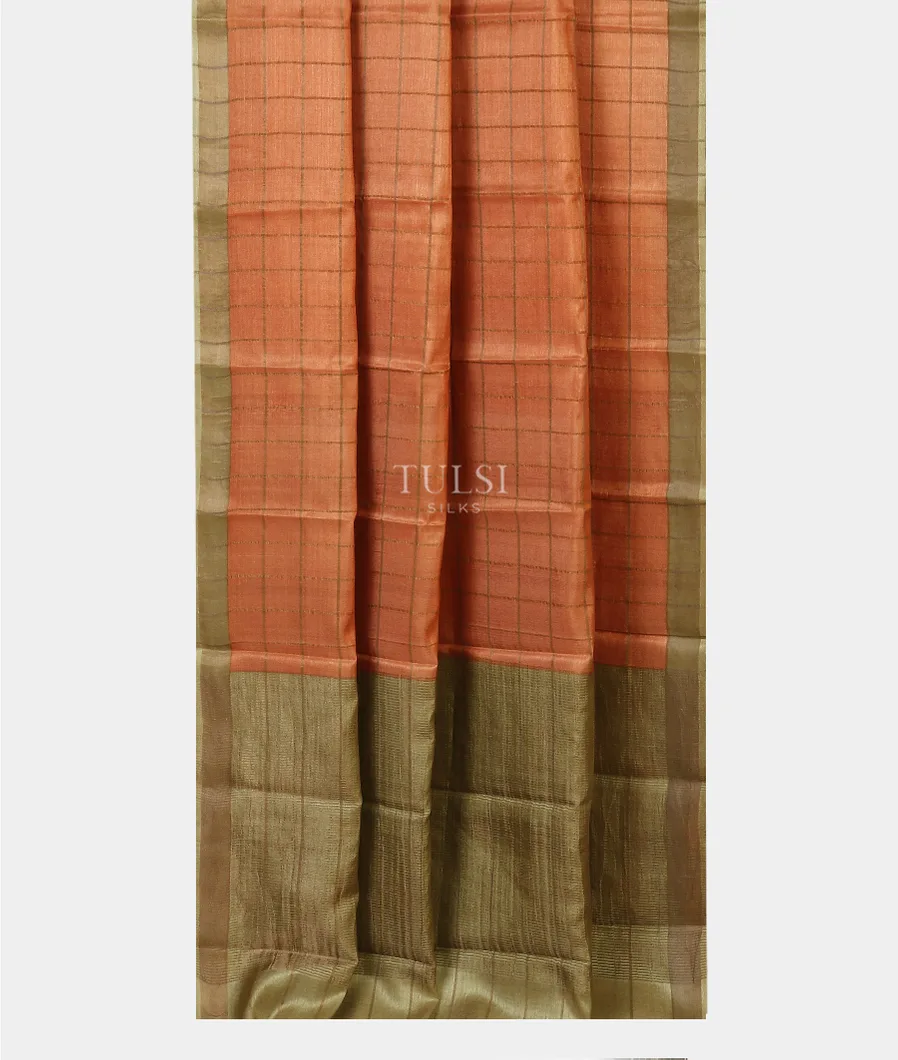 Yellow Woven Tussar Saree T5223622