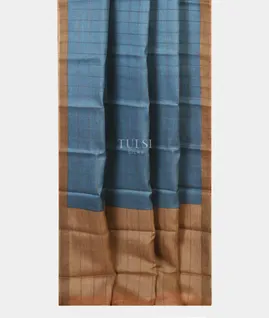 Blue Woven Tussar Saree T5223762