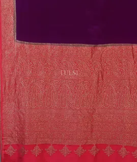 Purple Mysore Crepe Silk Saree T5642194