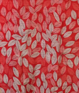 Red Tissue Organza Printed Saree T5651933