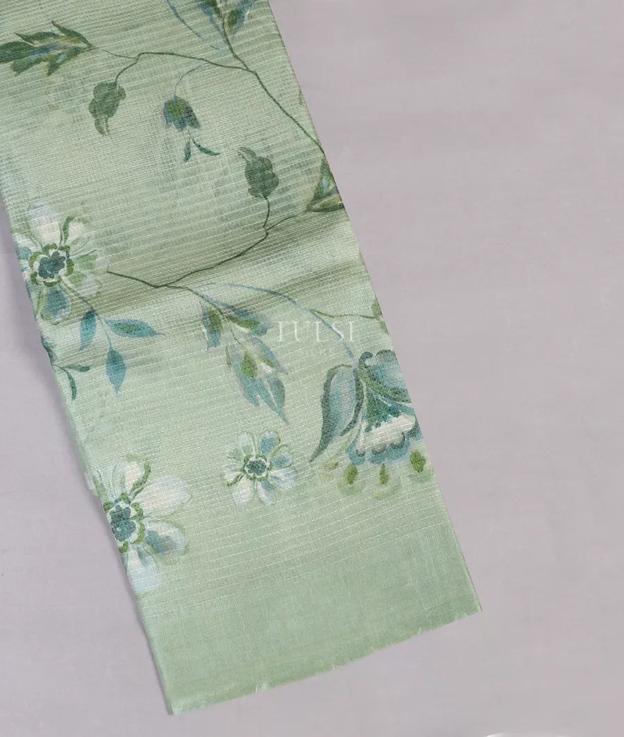 Green Tussar Printed Saree T564675-image