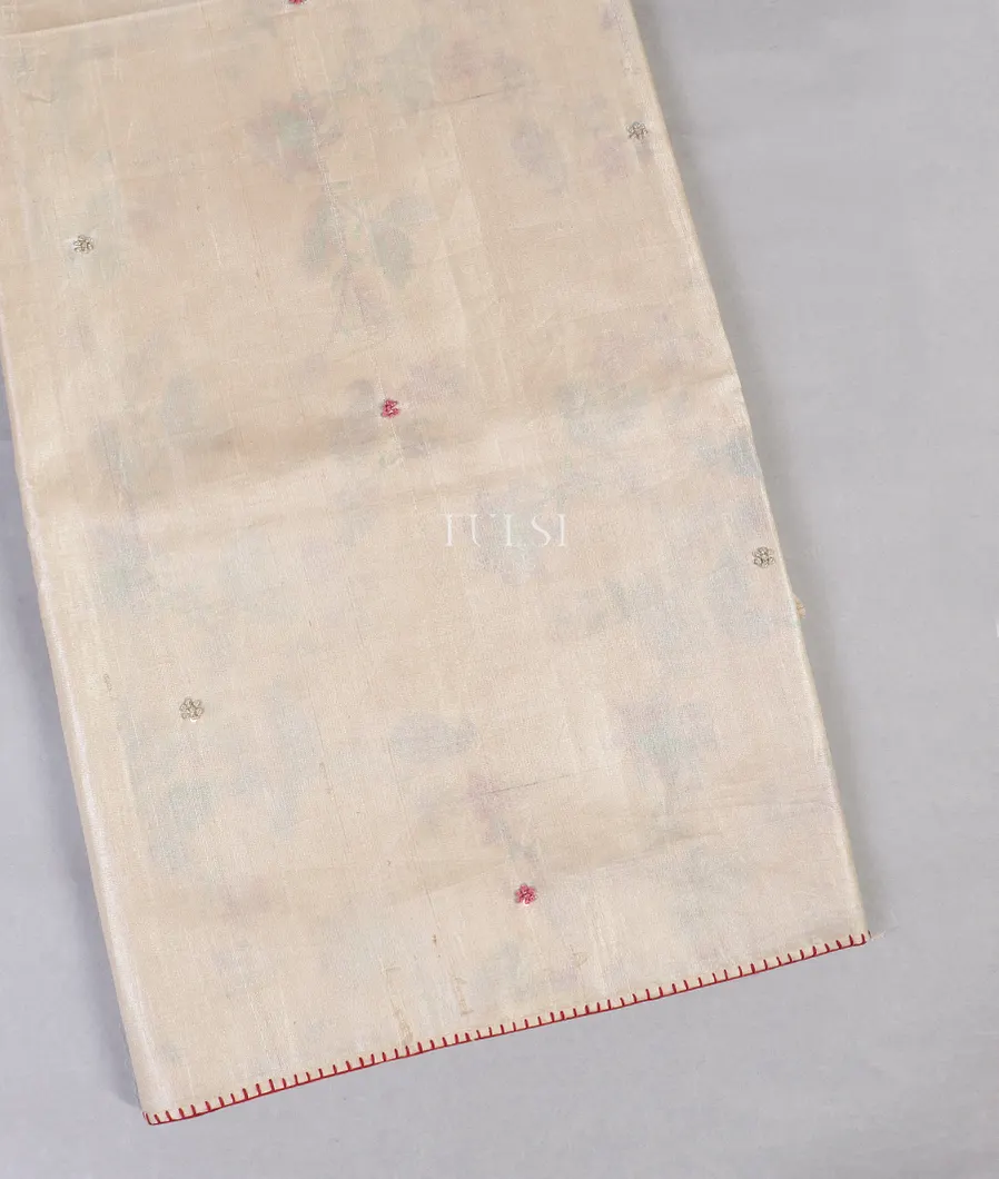 Beige Tussar Embroidery Saree T552416-image