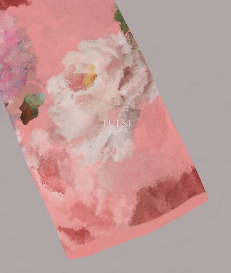 Pink Georgette Silk Saree T562871-image