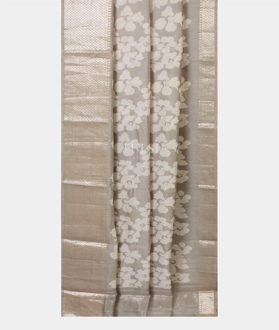 Grey Chaniya Silk Saree T5559472