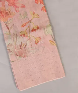 Pink Tissue Tussar Printed Saree T5248921