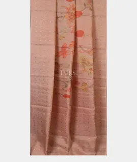 Pink Tissue Tussar Printed Saree T5248922