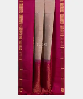 Pink and Grey Kanjivaram Silk Saree T5491842