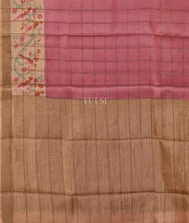 Pink Tussar Printed Saree T5549244