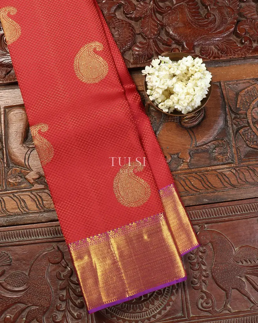 Red Kanjivaram Silk Saree T562474-image
