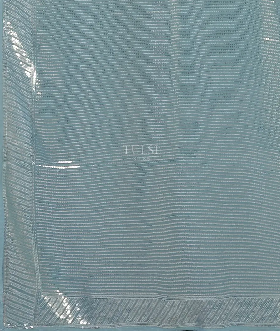 Blue Georgette Silk Embroidery Saree T5634694
