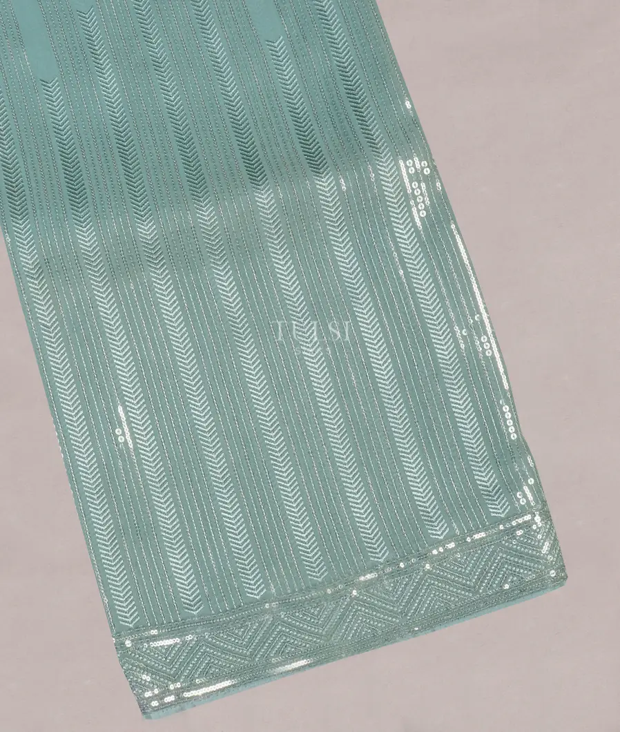 Blue Georgette Silk Embroidery Saree T563470-image