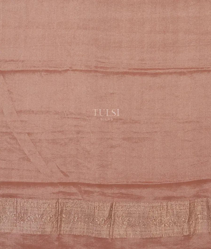 Peach Tissue Georgette Silk Saree T5250053