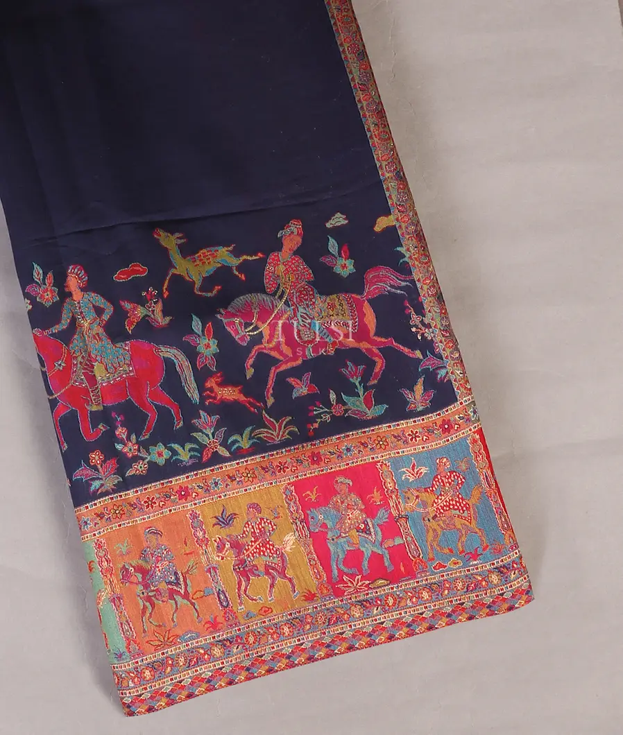 Blue Kashmir Kani Silk Saree T568982-image