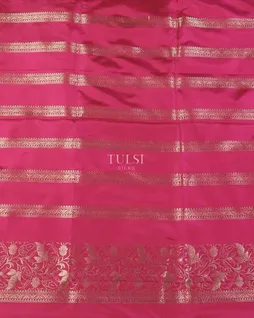 Purple Pink Banaras Silk Saree T5657233