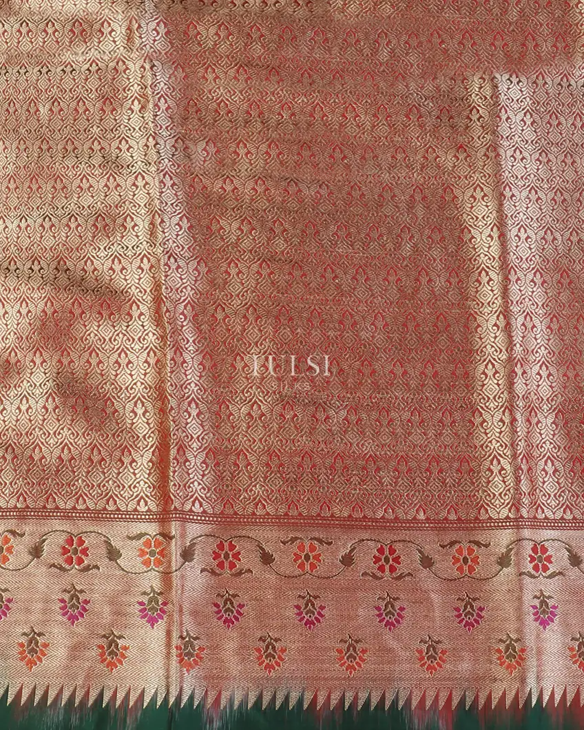 Green Banaras Silk Saree T5212293