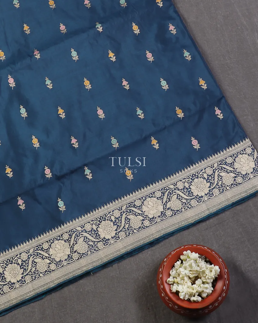 Blue Banaras Silk Saree T565712-image