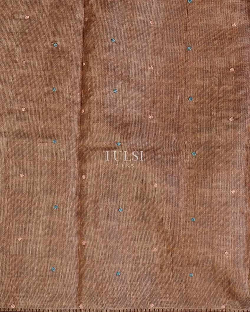 Beige Tussar Printed Saree T5643093
