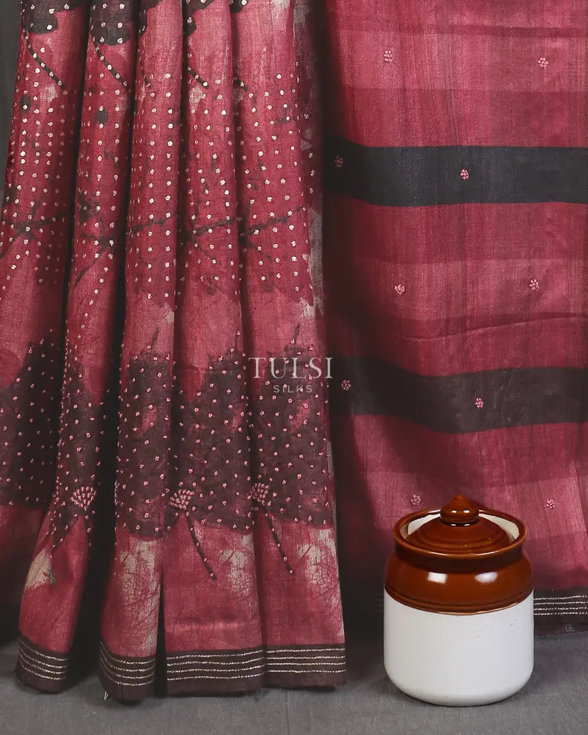 burgundy-tussar-printed-saree-t564312-t564312-b