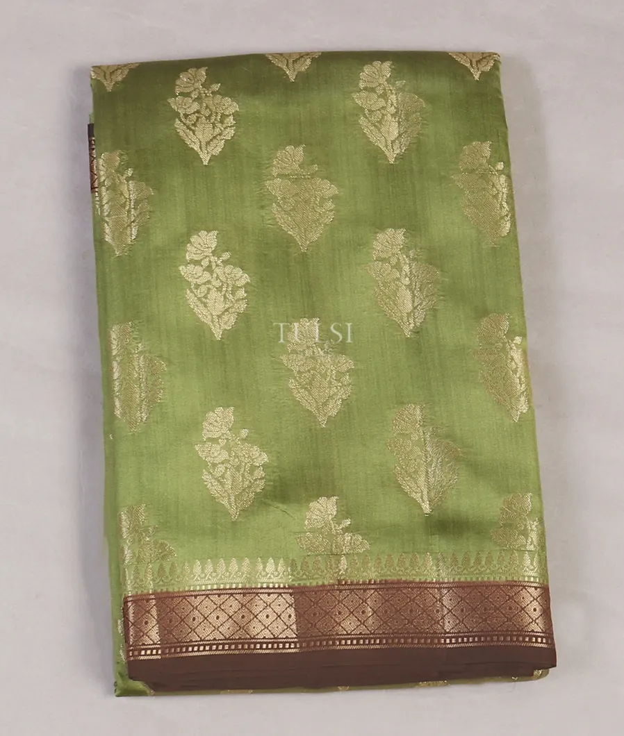 Green Chaniya Silk Saree T568065-image