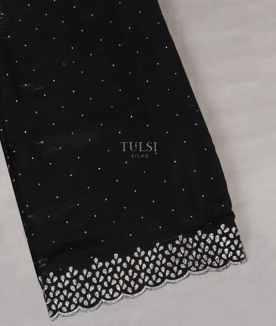 Black Fancy Embroidery Saree T566352-image