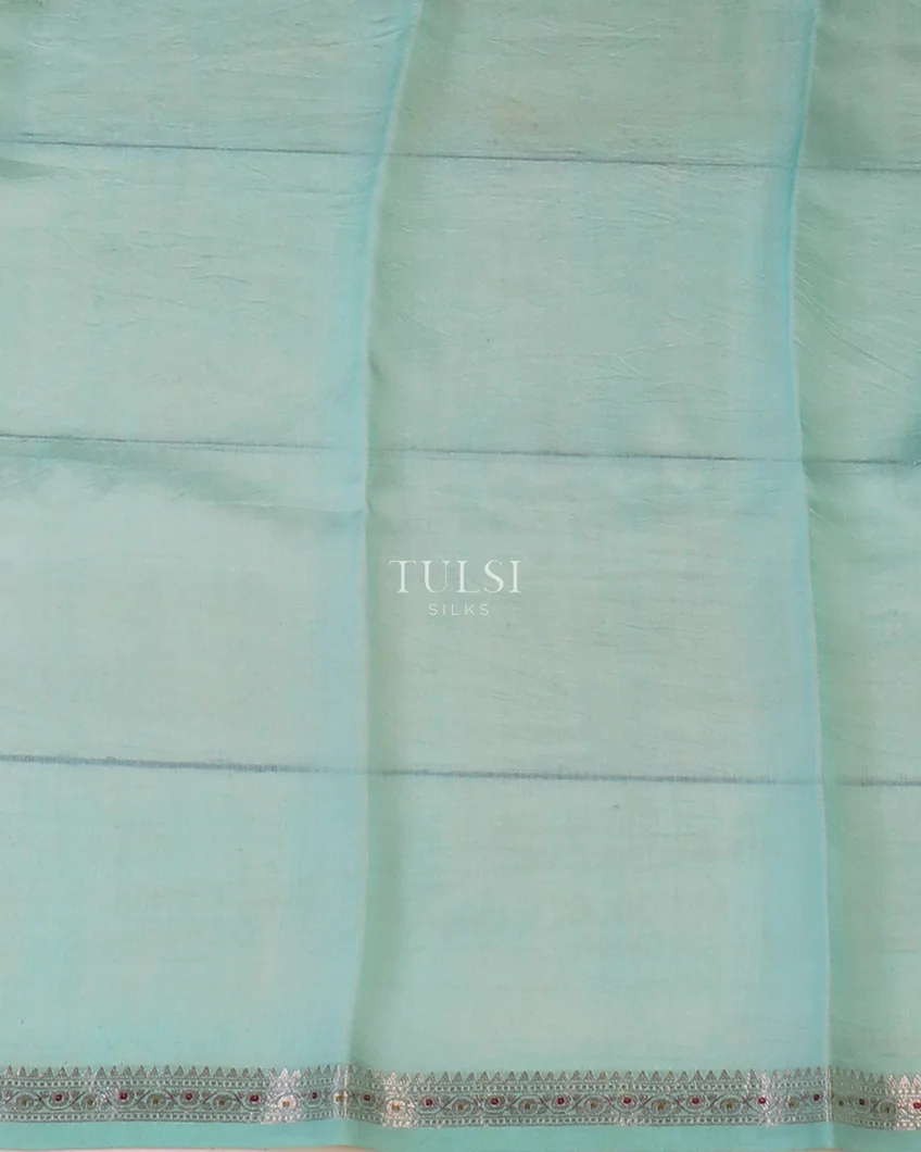 Blue Kora Organza Printed Saree T5651843