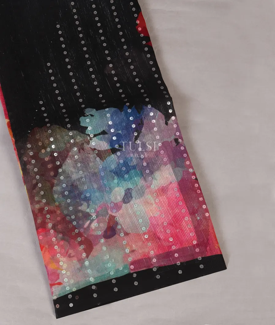 Black Kora Tussar Saree T530173-image