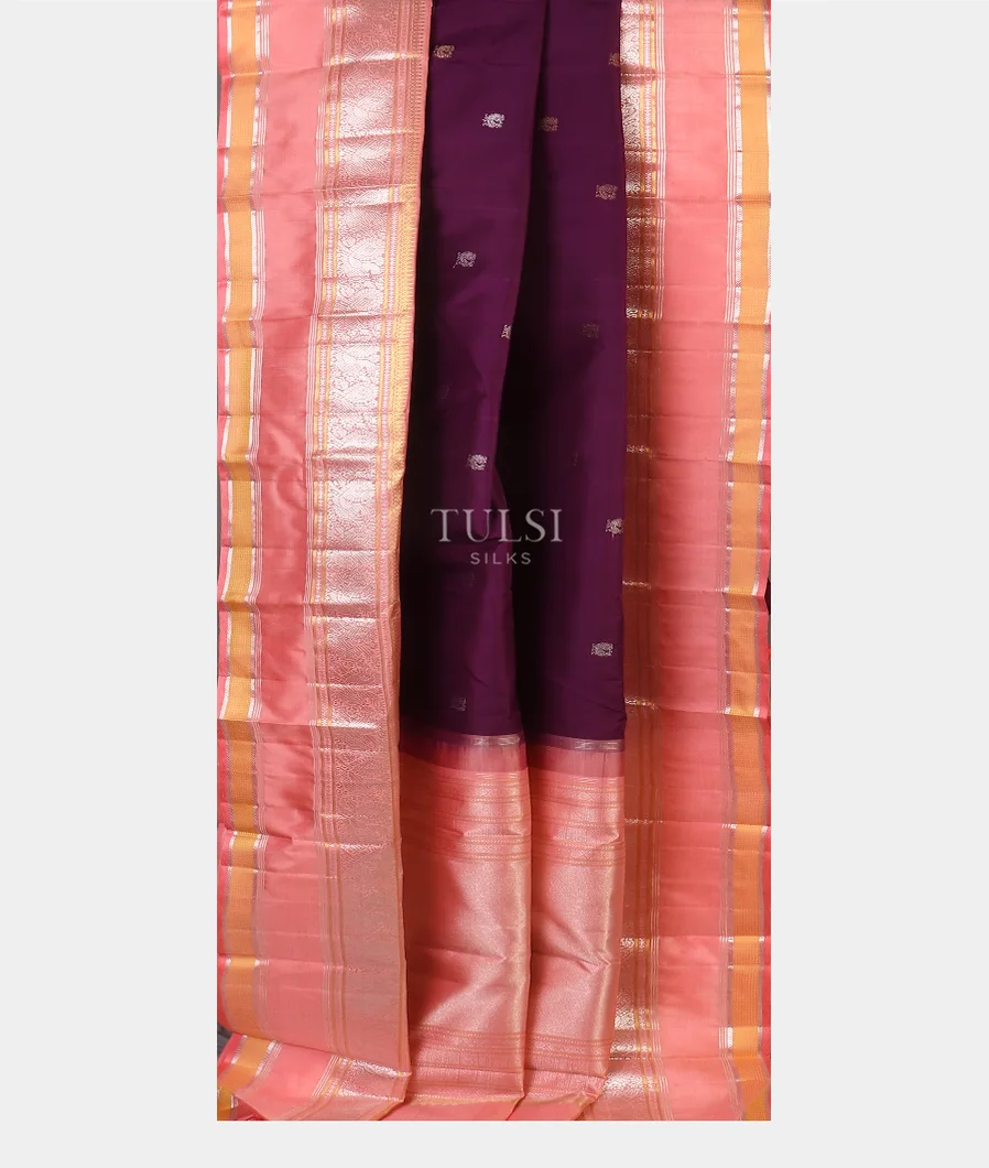 Purple Kanjivaram Silk Saree T5605982