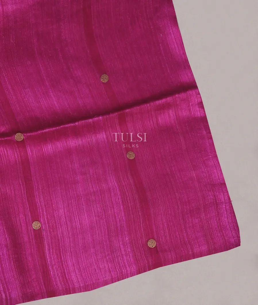 Magenta Handwoven Tussar Saree T569680-image