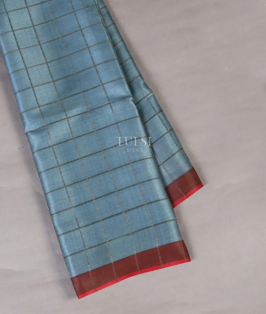 Blue Woven Tussar Saree T570313-image
