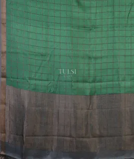 Green Woven Tussar Saree T5703114