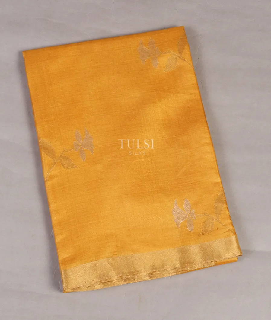 Yellow Woven Tussar Saree T564891-image