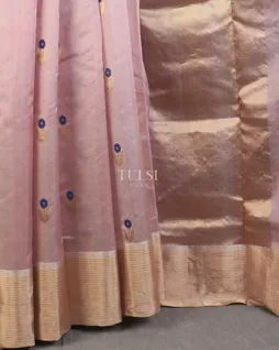 Light Pink Chanderi Silk Saree T5704992