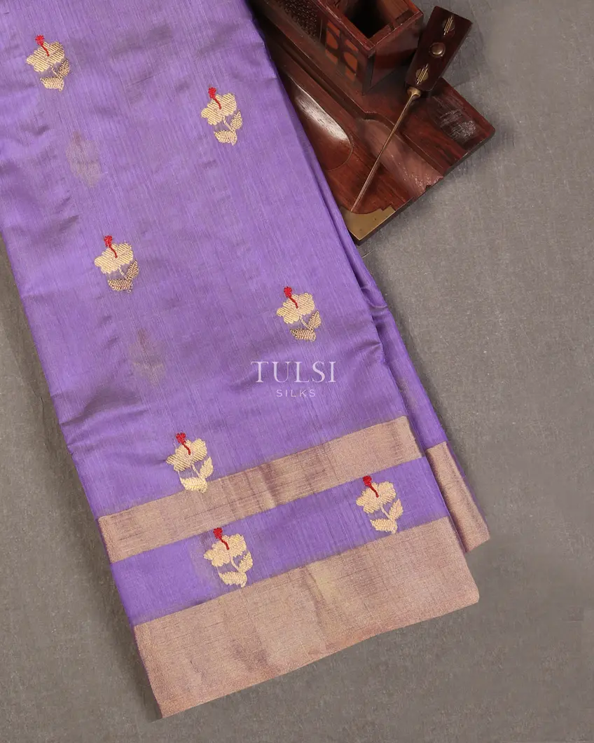 Lavender Chanderi Silk Saree T570500-image