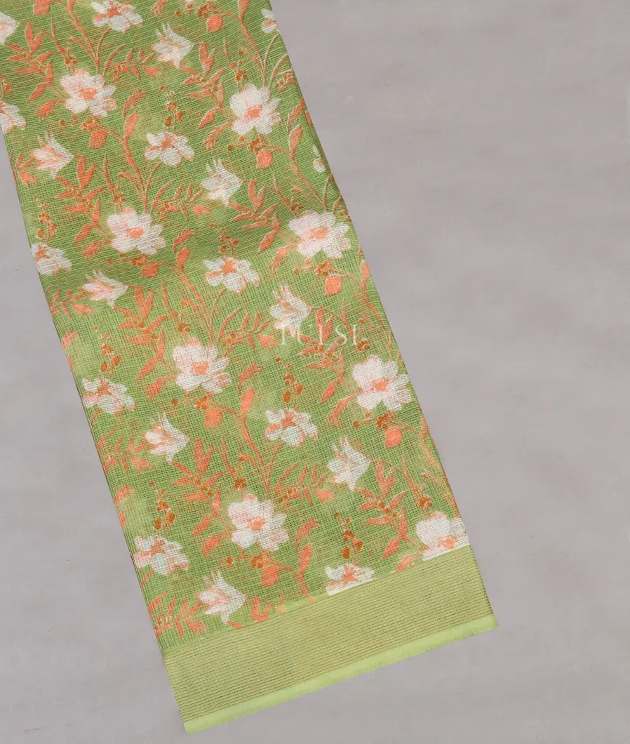 Green Kota Cotton Saree T570731-image
