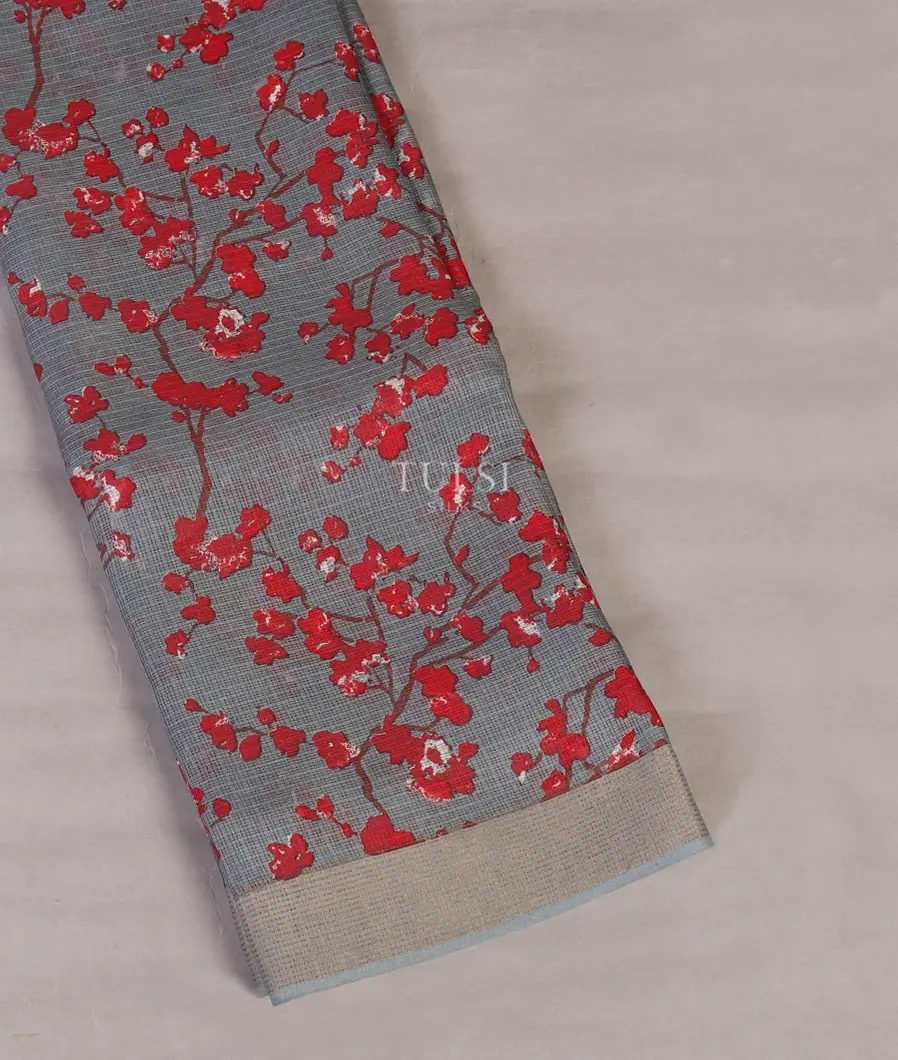 Grey Kota Cotton Saree T570800-image